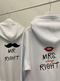 MR & Mrs Right hoodie | هودي السيد والسيده